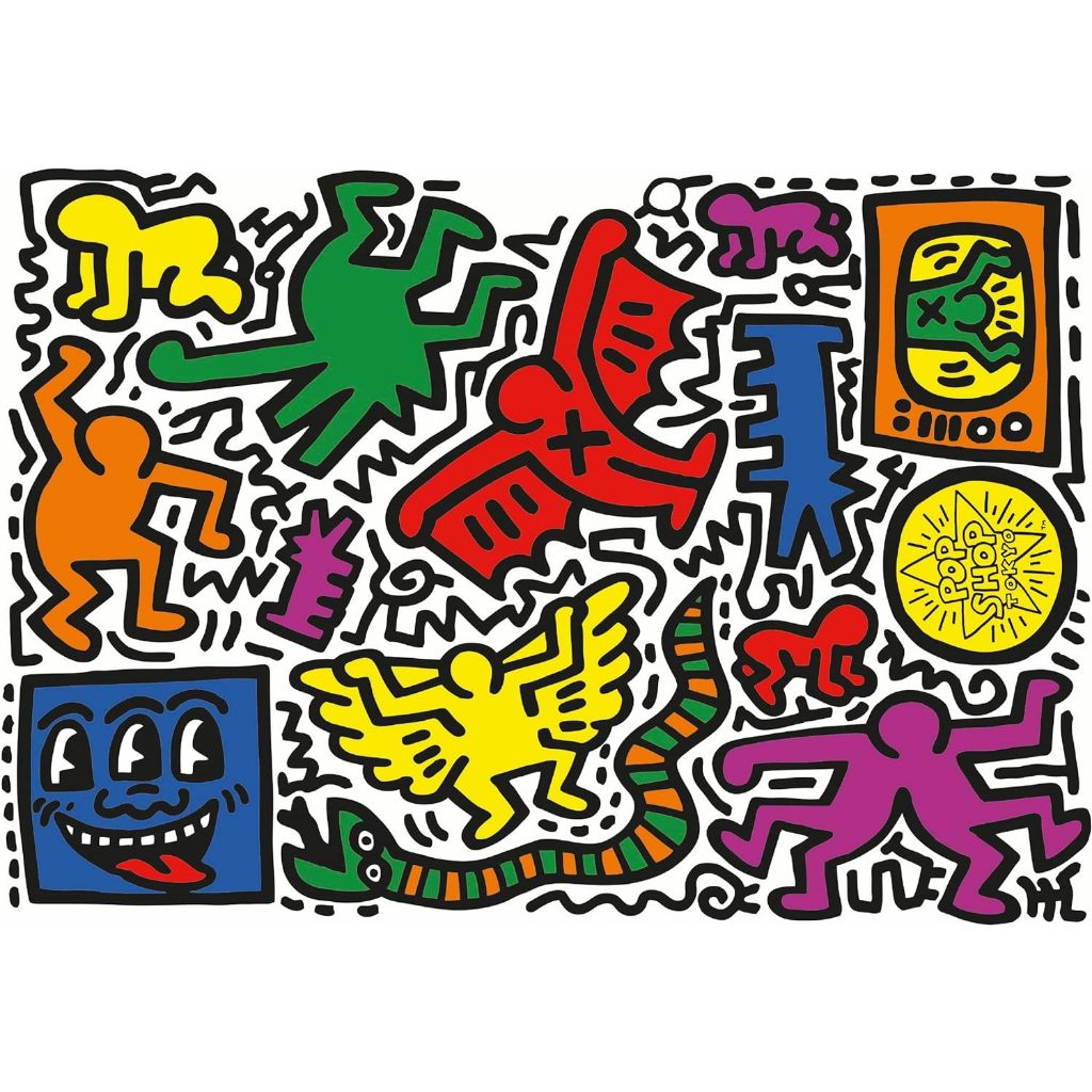 Clementoni  Keith Haring 普普藝術B  1000片  拼圖總動員  義大利進口
