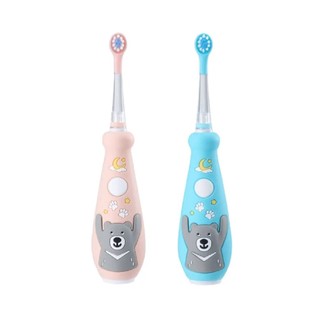KIDMORY 兒童炫彩音波電動牙刷(KM-266)(台灣黑熊藍/台灣黑熊粉)【甜蜜家族】