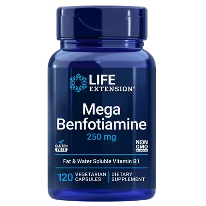 Life Extension 美國原裝 Mega Benfotiamine 苯磷硫胺｜120粒