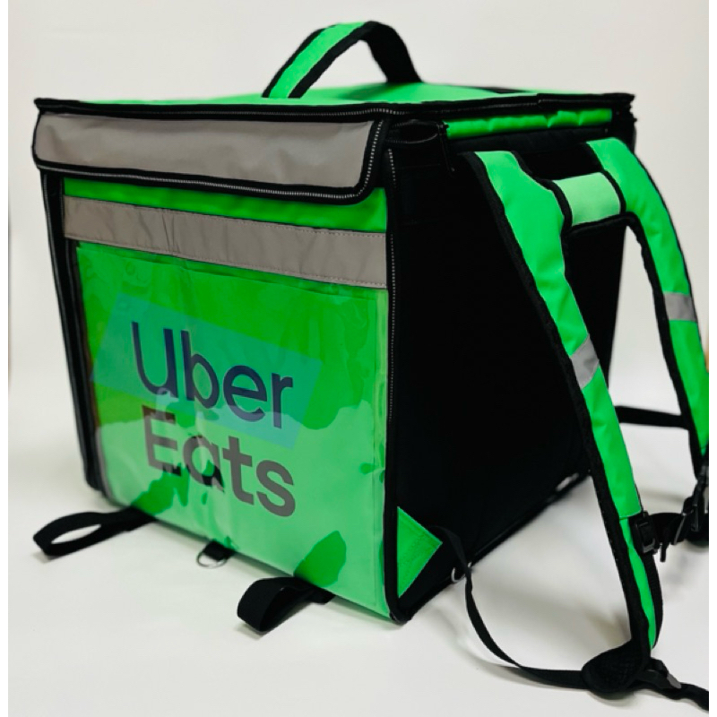 👏🏻二手 Uber Eats 經典反光大保溫袋（綠）✨八成新