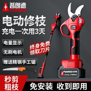 🔥免運 修繕工具 修枝剪 電剪樹枝 電動修枝剪 園藝剪 樹脂剪電動剪刀充電式果樹修枝剪強力園林剪樹鋰電剪樹枝電剪剪枝神器
