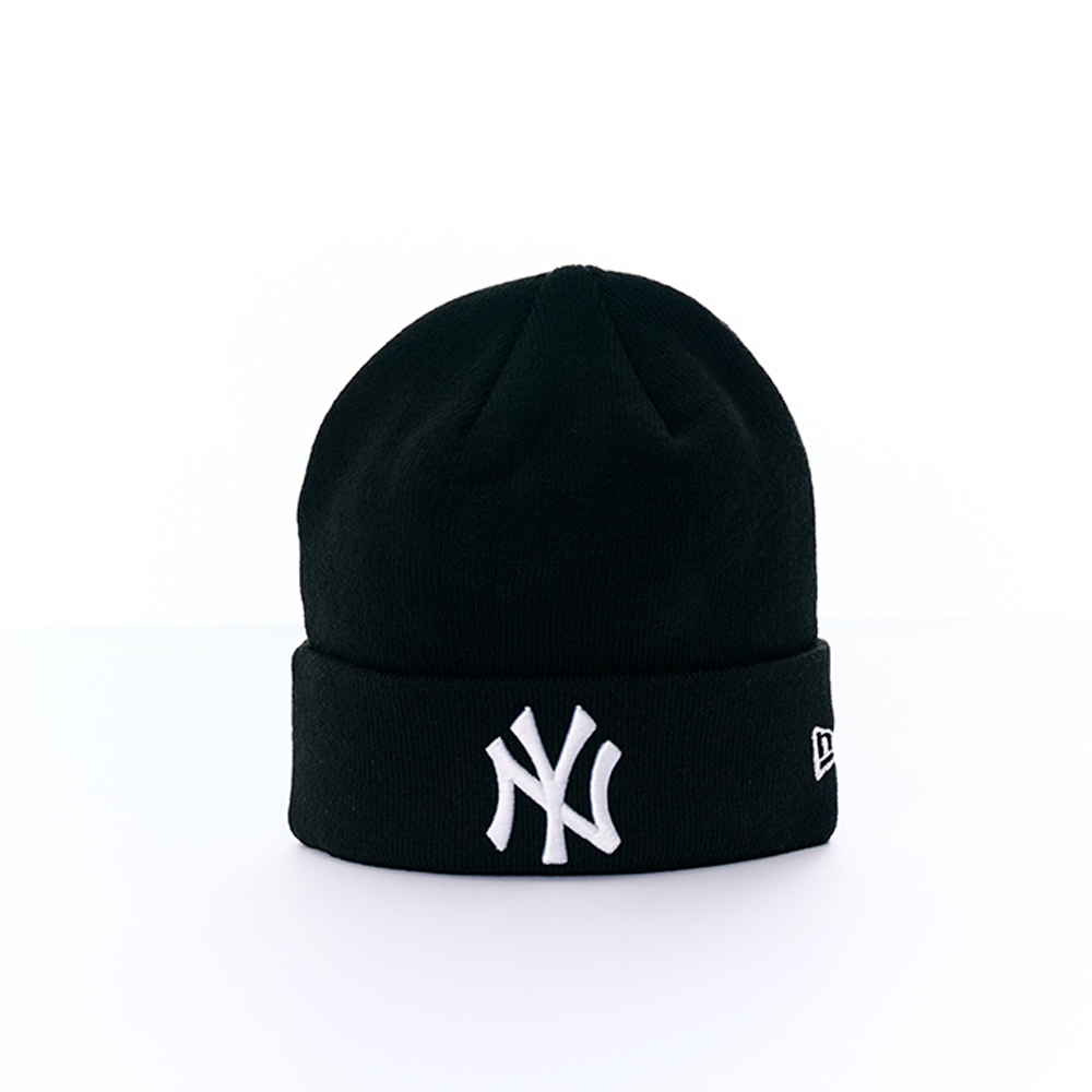 New Era 男女 毛帽 美國職棒MLB 紐約洋基 黑 Black NY Yankees Beanie 雙層毛帽