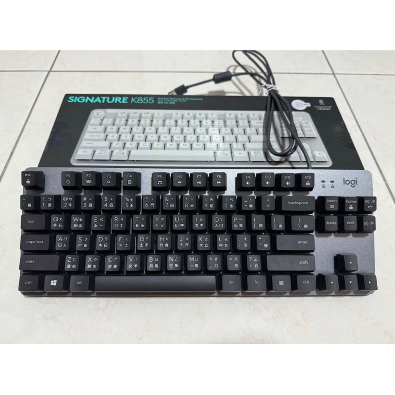 羅技K835 TKL機械鍵盤/銀黑/TTC紅軸