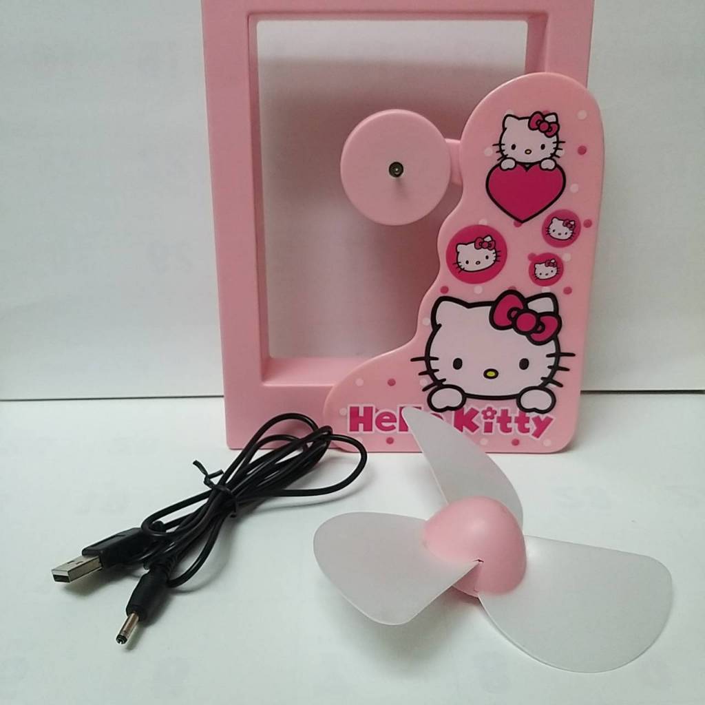 庫存品 Hello Kitty 組裝造型風扇 USB插電 不是裝電池 現貨