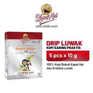 預購～Kapal Api Easy Drip Luwak Blend帆船牌麝香貓濾掛/耳掛式咖啡 10gx5包