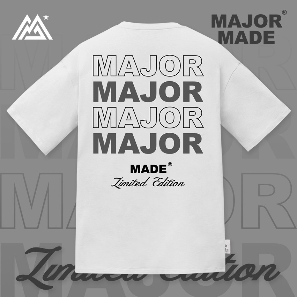 MAJOR MADE 四排感字母泡泡膠短TEE