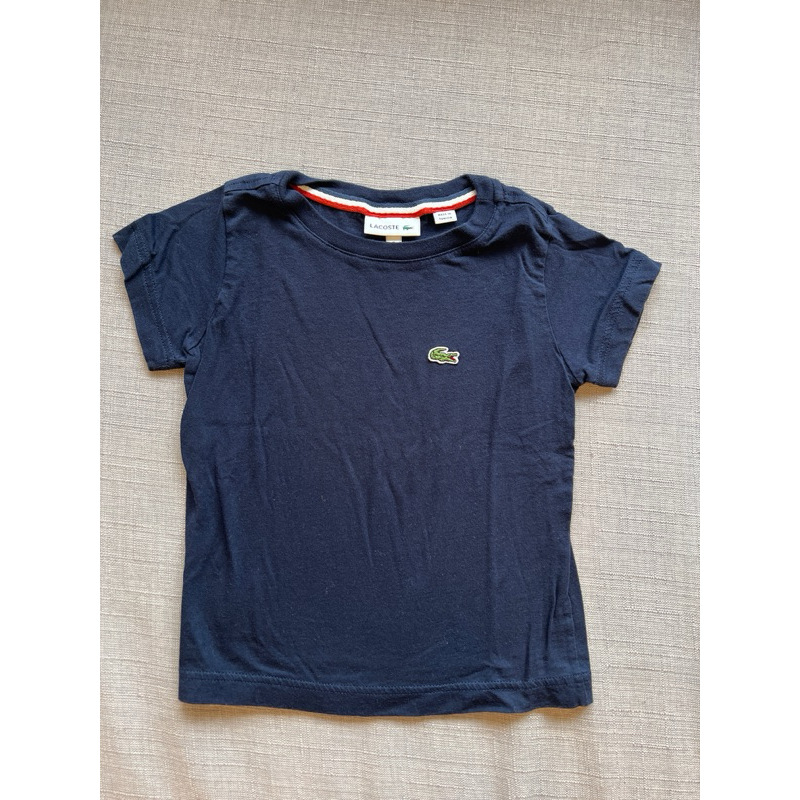 二手 兒童Lacoste素色短袖T恤（98cm/104cm)