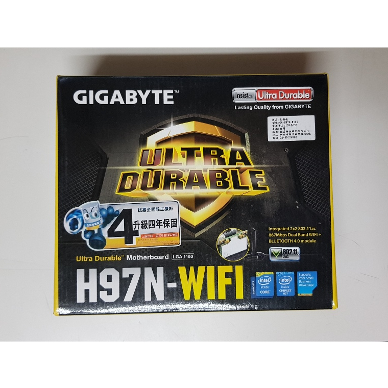 GIGABYTE 技嘉 GA-H97N-WIFI ITX 主機板 1150腳位 附擋板 原廠盒裝 Z97 H97