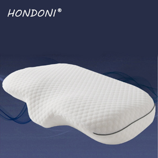 HONDONI 人體工學4D蝶型枕 記憶枕頭 護頸枕 紓壓枕 側睡枕 午睡枕 透氣舒適(美型白)Z1-D