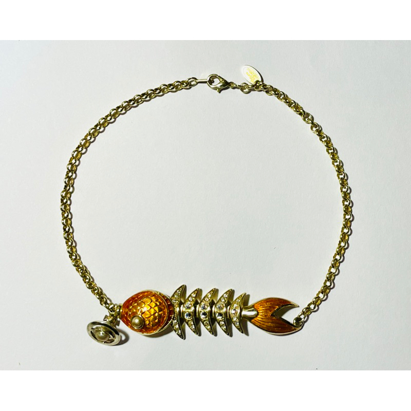 Vivienne Westwood fish necklace 金色經典魚形頸鍊 項鍊