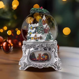 JARLL讚爾藝術~夢幻列車歡樂頌 聖誕 水晶球音樂盒(GG56058) 交換禮物