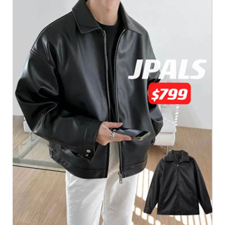 【JPALS】韓系 頂級 皮外套 暗黑 皮革 金屬扣風衣外套 Y2K 外套 多口袋設計 韓國