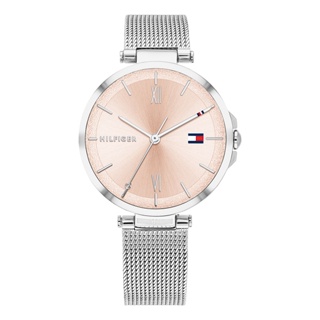 【柏儷鐘錶】Tommy Hilfiger 女士粉面銀鋼時髦腕錶 1782206