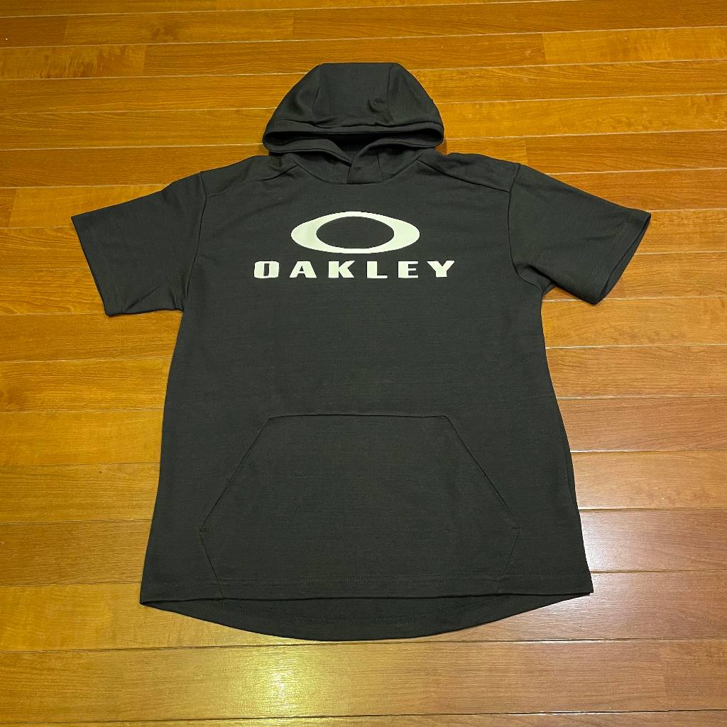Oakley Enhance Fleece Hoodie 日本限定 男黑色運動訓練快速排汗大Logo基本款短袖連帽T恤