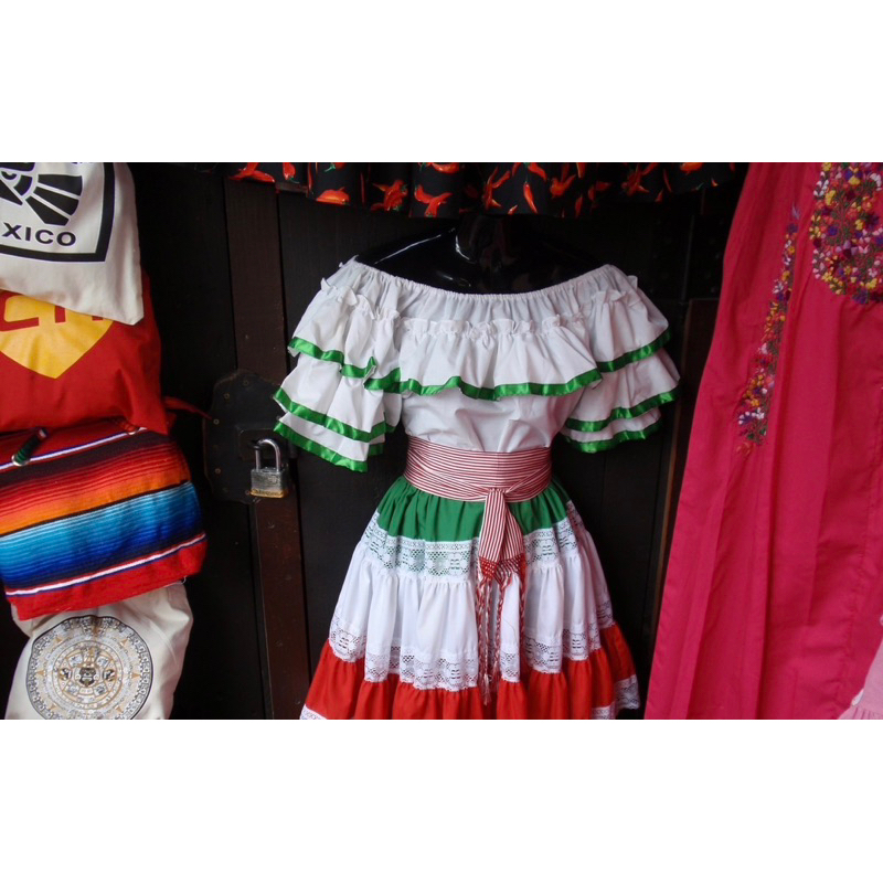 墨西哥🇲🇽提瓦那帶回 白色上衣 裙子 腰帶