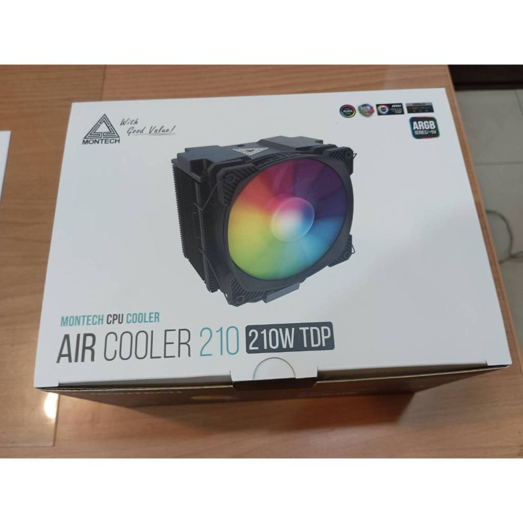 全新未拆Montech君主 Air Cooler 210 高度15.3cm/A.RGB/CPU散熱器