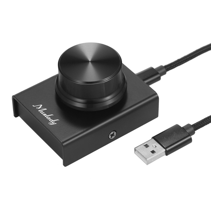 【現貨】Muslady USB電腦音量調節器控制器隨插即用一鍵靜音黑色KT1