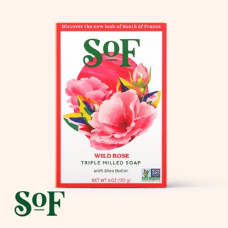 SoF, 南法花草馬賽香氛皂,薰衣草田,玫瑰,橙花蜂蜜梔子花茉莉花草香,170 克乳木果油植物精油保濕潤澤護膚沐浴乳霜