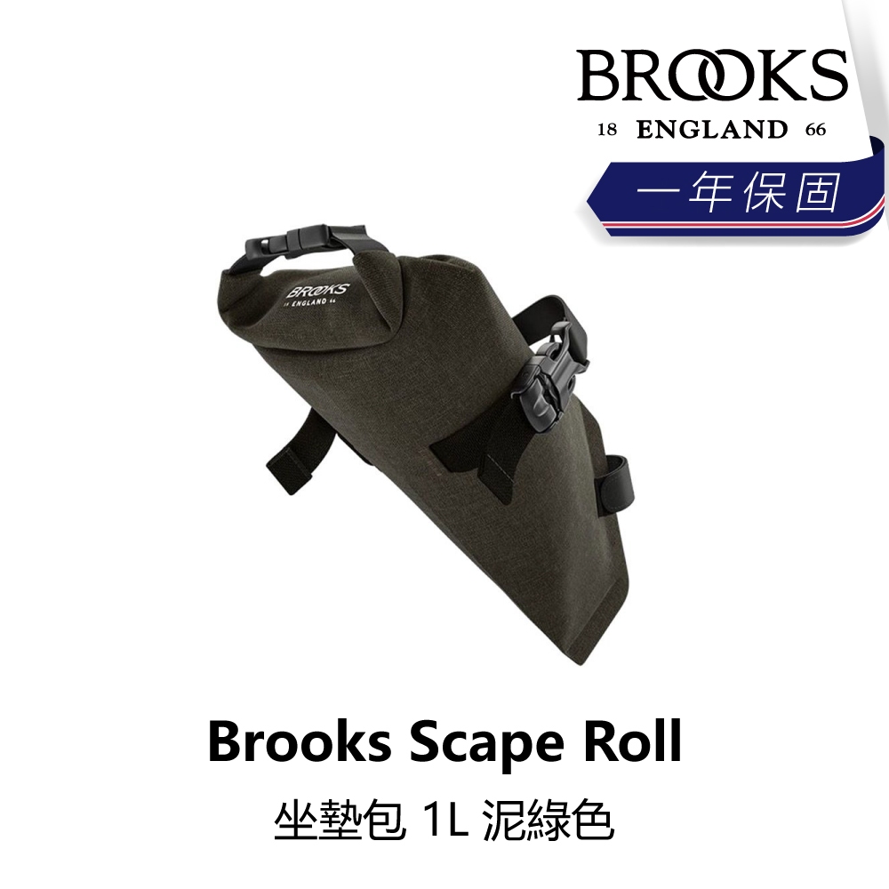 曜越_單車【Brooks】Scape Roll 坐墊包 1L 泥綠色_B2BK-299-GRSSRN