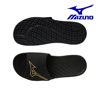 MIZUNO MP SLIDE 男女運動拖鞋 黑金 運動拖鞋 楦頭 可調整 舒適寬敞 11GJ220050