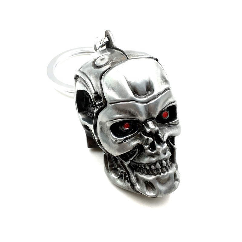 🔥現貨🔥 魔鬼終結者 鑰匙圈 終結者 阿諾 史瓦辛格 The Terminator終結者T800面具骷髏頭 金屬模型