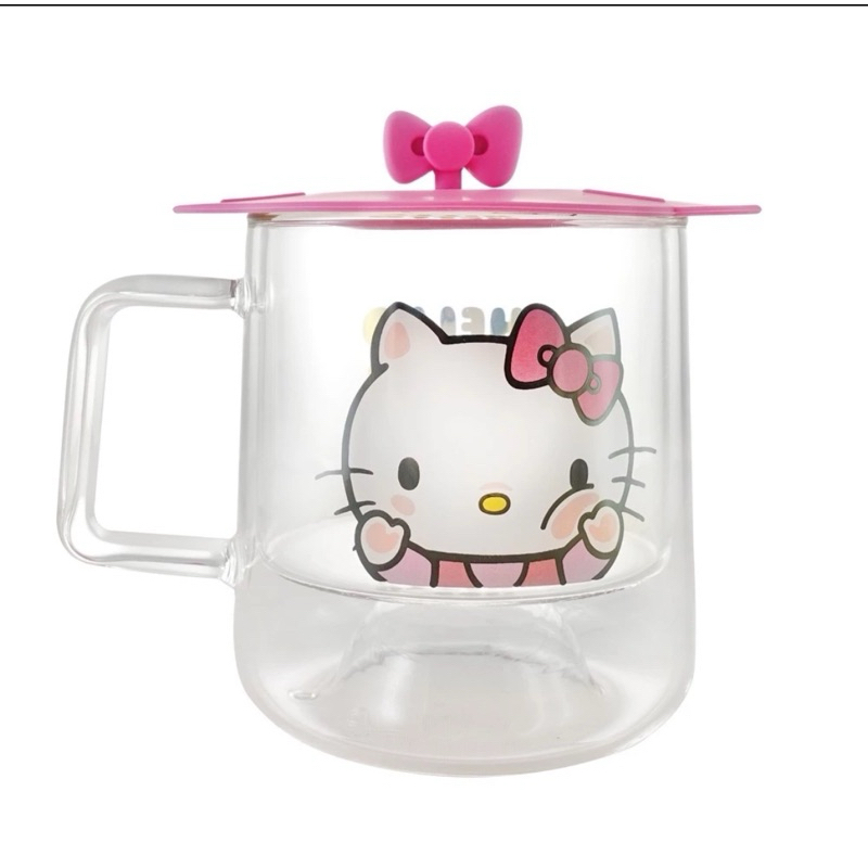 ［全新］Hello Kitty 雙層隔熱玻璃杯