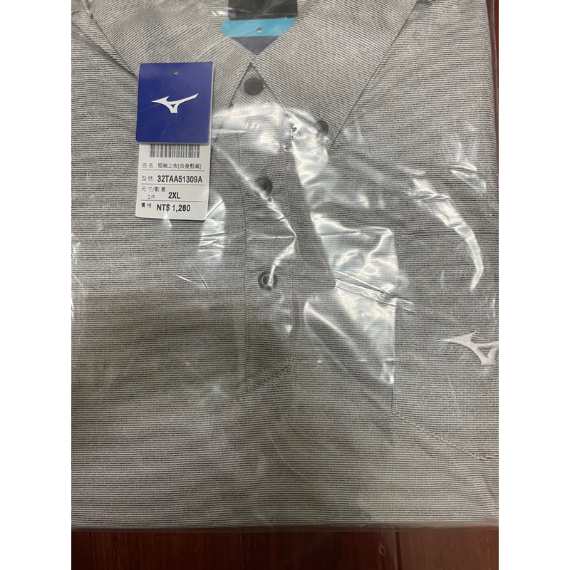 美津濃短袖polo衫 2XL 型號32TAA51309A 運動衫Mizuno 男女款吸汗速乾 抗紫外線