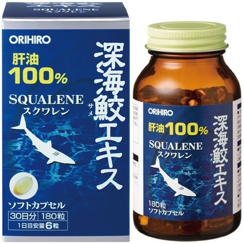 【日本直輸】ORIHIRO 100% 深海鯊魚油精華膠囊180粒(30天份) / 360粒(60天份)