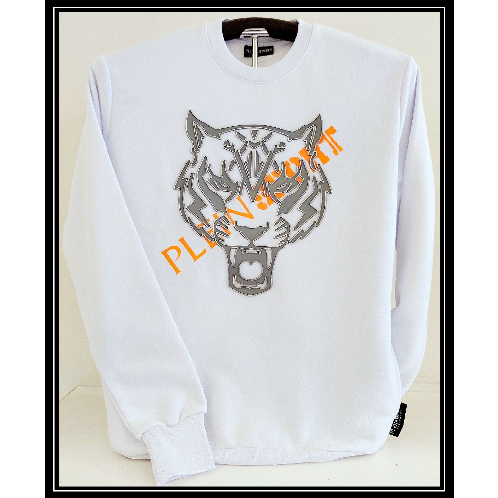 **特價**~PHILIPP PLEIN( PP ) 立體虎頭白色棉質大學T