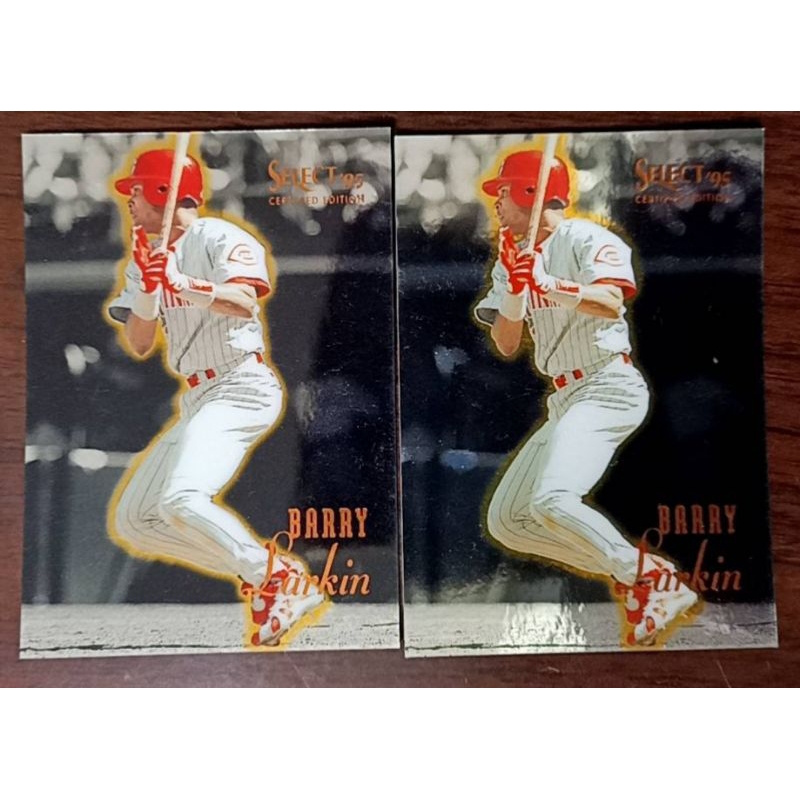 MLB 巴里·拉金辛辛那提紅人隊#27 選擇認證版 1995 年 兩張