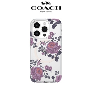 【COACH】iPhone 15系列 MagSafe/無MagSafe 手機殼 牡丹