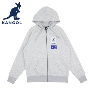 KANGOL 英國袋鼠 秋冬 連帽外套 63551404 外套 淺灰 黑色