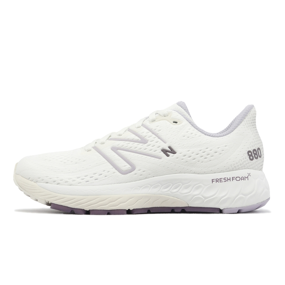 New Balance 880 女慢跑鞋 D寬楦 白紫 運動緩震 KAORACER W880U13