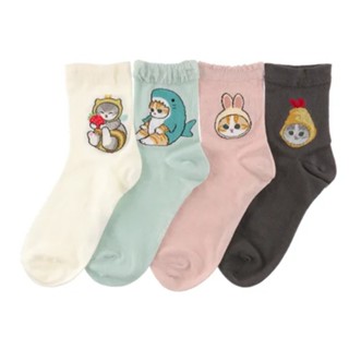 現貨【HelloMira】日本mofusand貓福珊迪女生襪子 日本可愛短襪 mofusand短襪 女生襪子