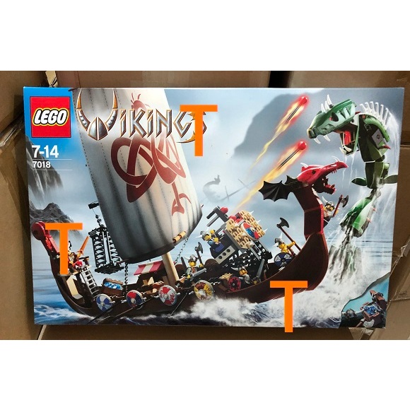 LEGO 樂高 7018 Viking Ship challenges the Midgard Serpent 維京系列