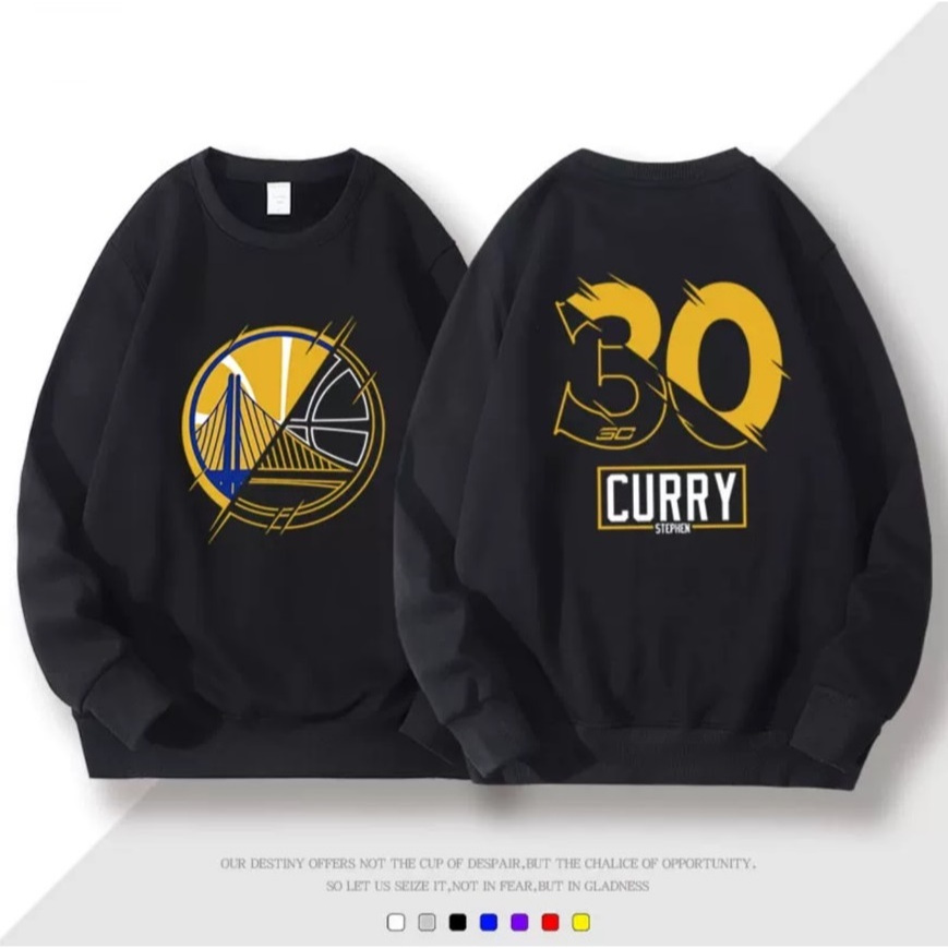 🔥柯瑞Stephen Curry庫里長袖純棉T恤上衛衣🔥NBA球衣勇士隊運動圓領棉T衣服大學T男T女T籃球衣服裝服飾B9