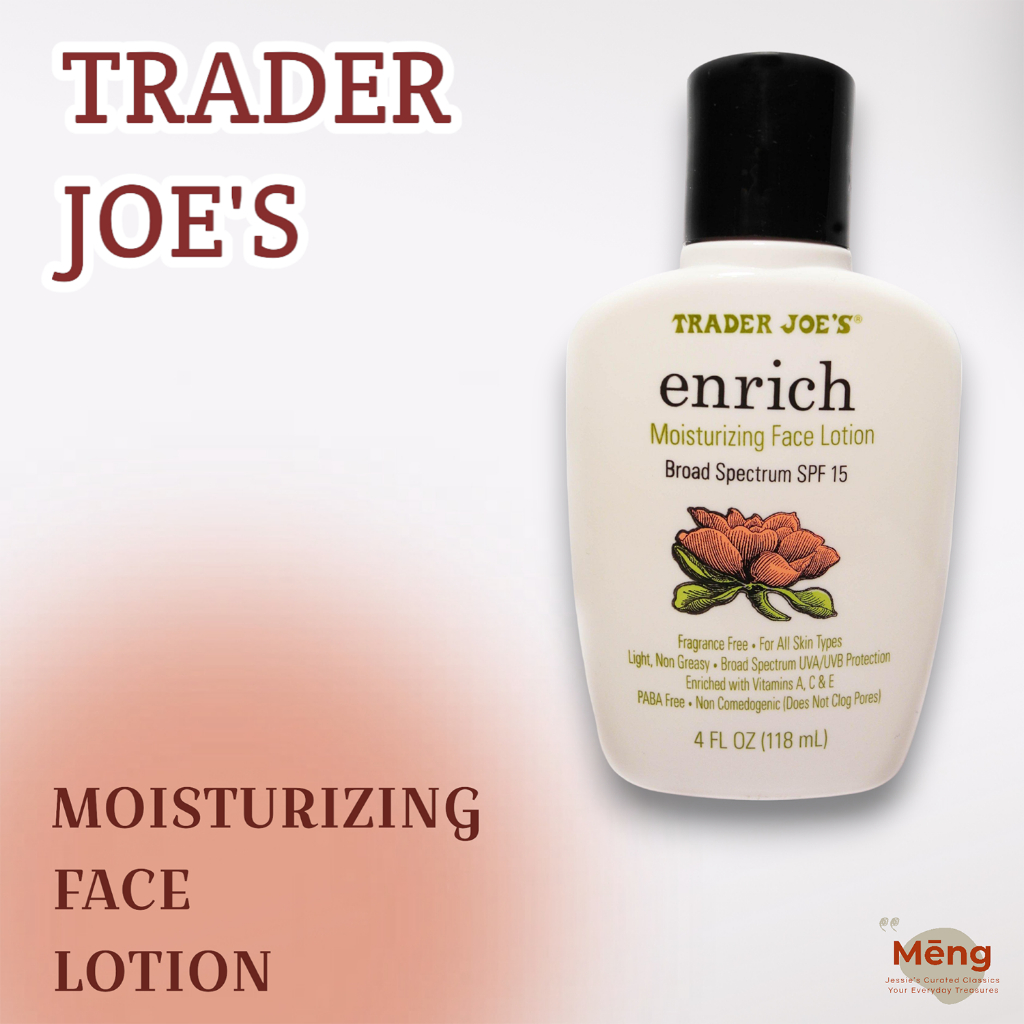 現貨💓Trader Joe's Enrich Moisturizing Face Lotion 保濕護膚防曬乳液