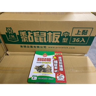☆整箱免運★【36盒】 上黏黏鼠板 中片 加味奶香 肉味 不傷環境 上黏 黏鼠板 超黏力 2片裝 臺灣製 💥蝦皮代開發票