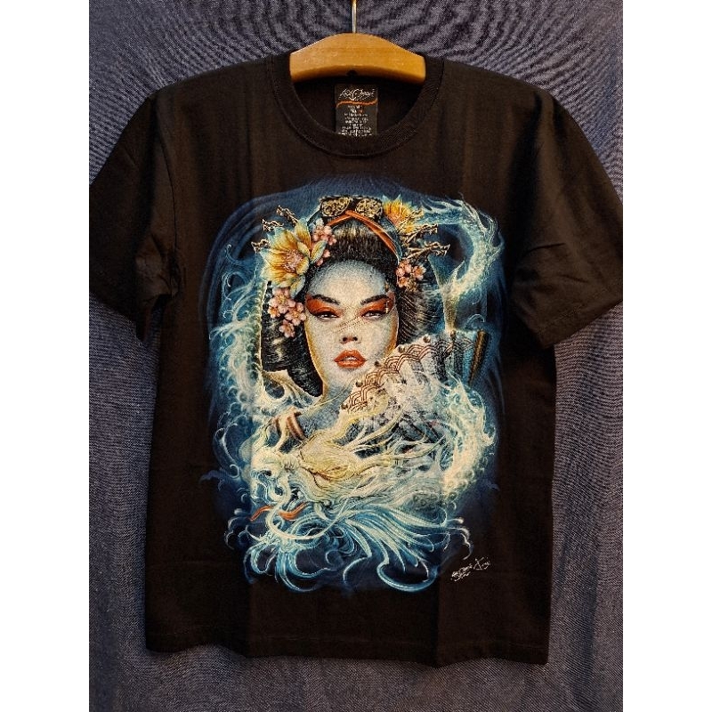 3D立體夜光藝妓白龍王 T shirt上衣(M,L)