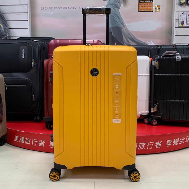 Verage倫敦系列25吋旅行箱 350-19 時尚設計 PP旅行箱 TSA密碼鎖 可加大 靜音飛機輪 黃色 $4380