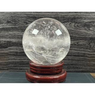 天然巴西白水晶球 12.9cm