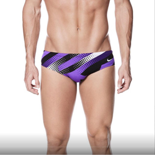 零碼正品， NIKE 男泳褲，紫色印花（Size:30)