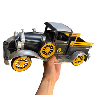 【臺灣現貨】美式復古工業風老爺車卡車鐵藝鐵皮模型車汽車擺飾(37*15*高17 cm)