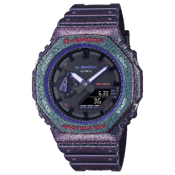 CASIO 卡西歐GA-2100AH-6A 電競虛擬炫光八角形時尚潮流腕錶 45.4mm