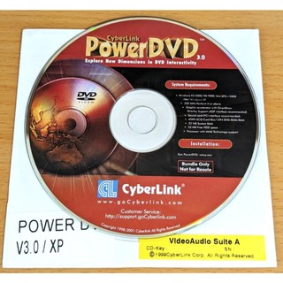 【二手】PowerDVD V3.0 XP 光碟 序號 訊連科技 播放軟體 播放器 DVD 魅力四射 Power DVD