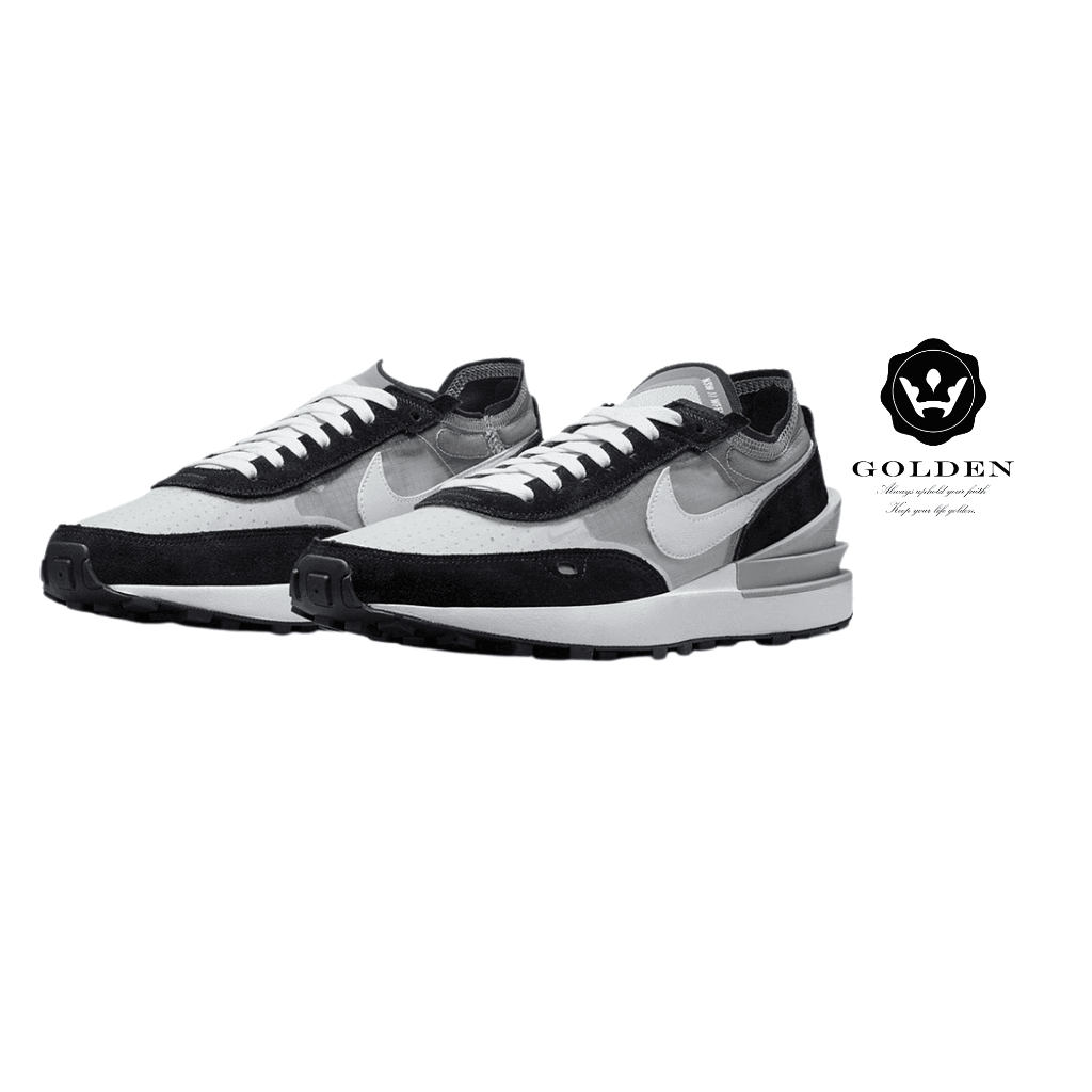 【𝐆𝐎𝐋𝐃𝐄𝐍 中壢店】NIKE WAFFLE ONE 黑白灰