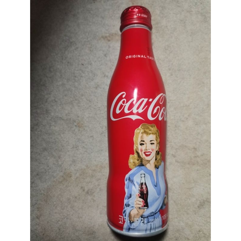可口可樂 韓國復古美女鋁瓶（全新滿罐）