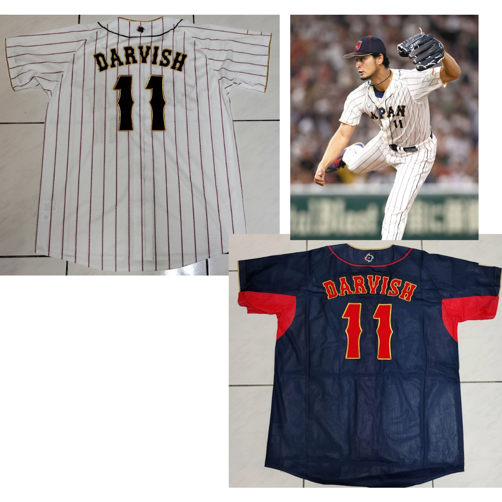 (全新現貨) WBC經典賽 日本隊 Mizuno製 主場 客場 刺繡版球衣 #11 達比修有 O號【XL】