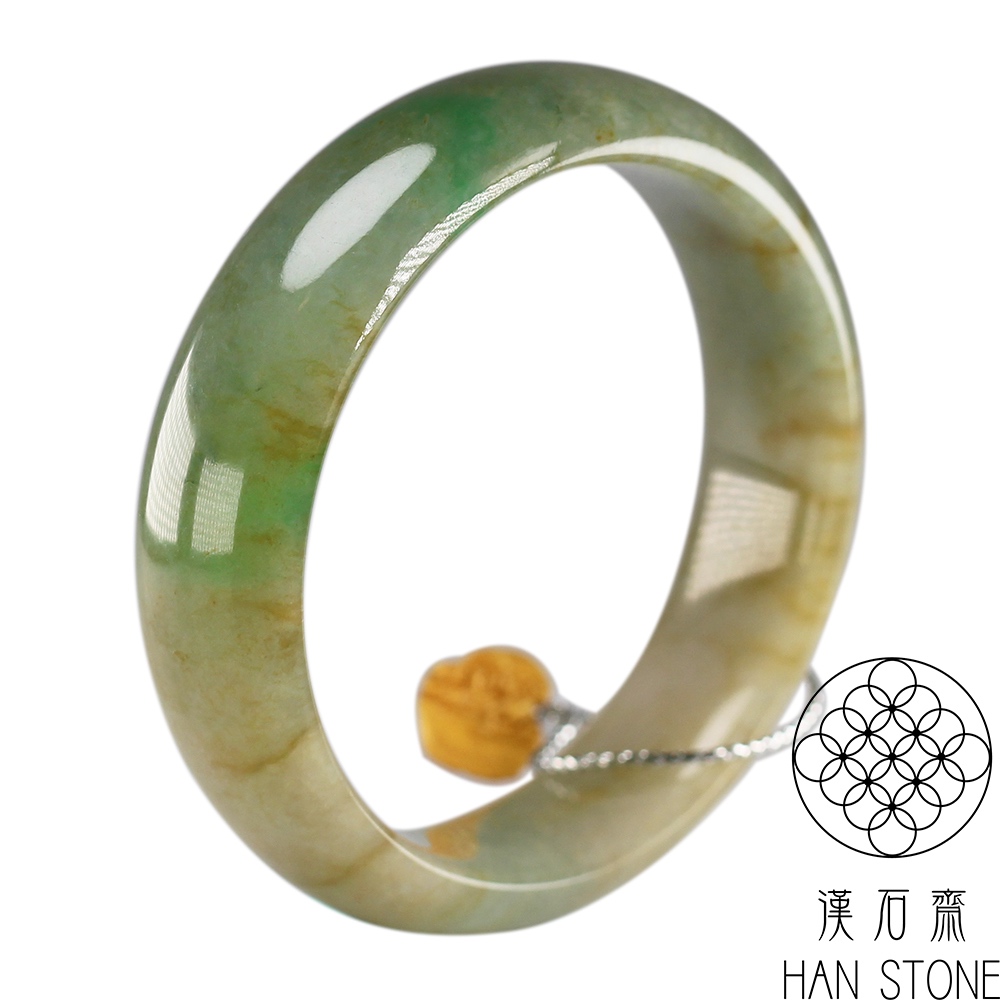 【漢石齋】天然翡翠A貨 手鐲玉鐲 皇家綠種(手圍18.5/版寬17.6mm)