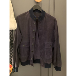 Valstar Valstarino 深藍格紋麂皮皮衣